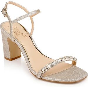 Jewel Badgley Mischka Block Heel Sandal